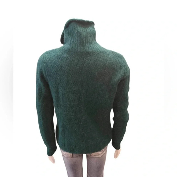 COS Alpaca Wool & Yak Fur Green Turtleneck Size Small - Picture 3 of 9